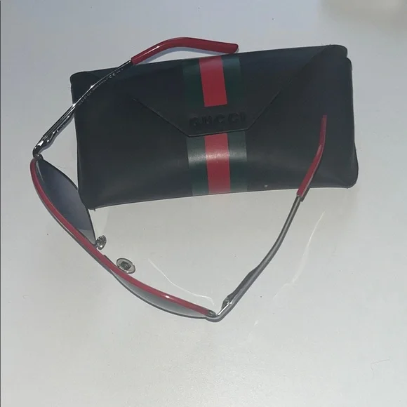 Gucci Black glasses with Red and Green Stripe